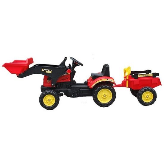 Dětský šlapací traktor Nakladač s přívěsem