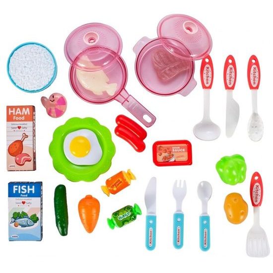 Detská kuchynka so zvukmi a parou Home Kitchen - ružová