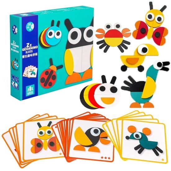 Dřevěné puzzle se zvířátky Animo Blocks