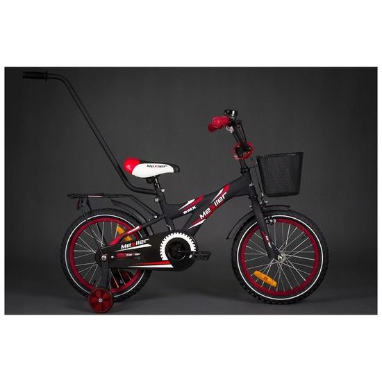 Mexller dětské kolo BMX 16" s vodící tyčí černočervené
