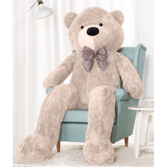 Plyšový medvěd Kvído 190 cm XXL šedý