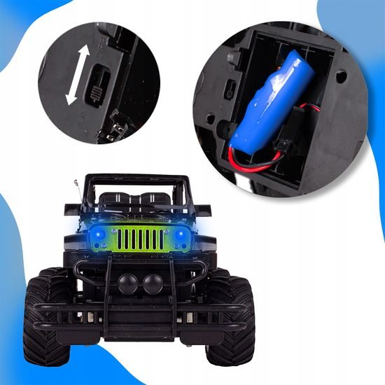 Terénní kovové auto na dálkové ovládání Metal Climber 1:20