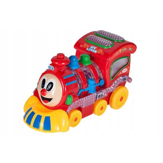 Multifunkční lokomotiva se světlem a zvukem ChoChoo Loco červená