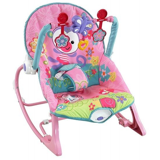 Dojčenské ležadlo 3v1 s vibráciami Baby Rocker ružové