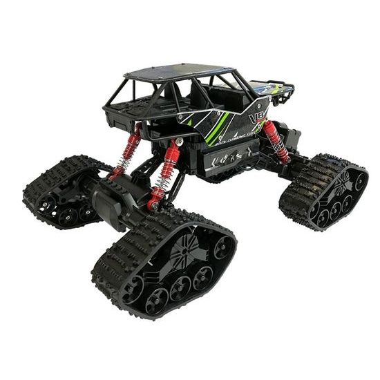 Auto na dálkové ovládání 4x4 s výměnnými koly Rock Climber 1:18 černo-zelené