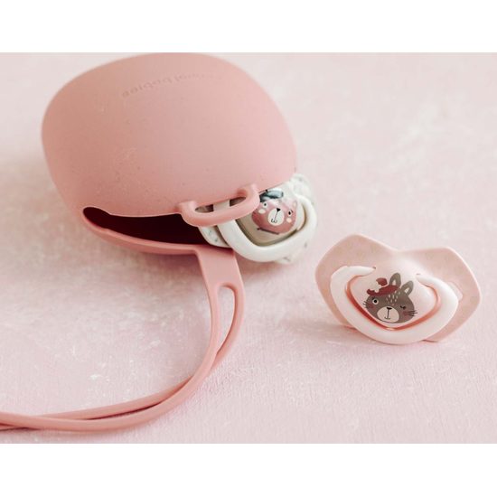 CANPOL babies Silikonové pouzdro na dudlík růžové