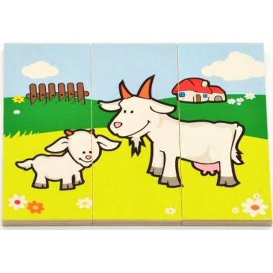 Dřevěné Puzzle Moje první zvířátka 18 dílků pro nejmenší