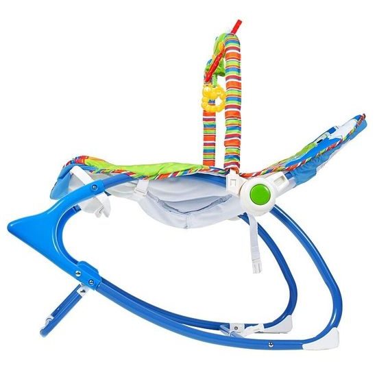 Kojenecké lehátko 3v1 s vibracemi Žabka - modré