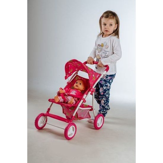 Kočárek pro panenky sportovní se stříškou