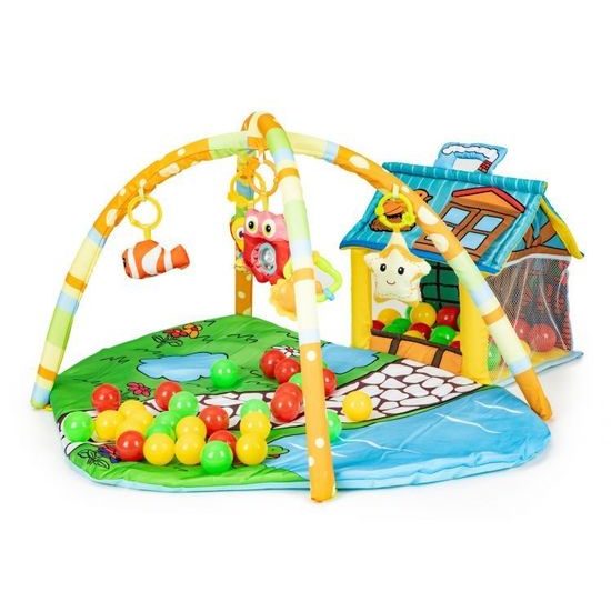 Ecotoys hrací deka se 30 míčky Domeček