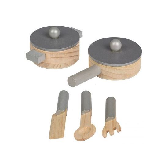 Ecotoys dětská dřevěná kuchyňka s vybavením