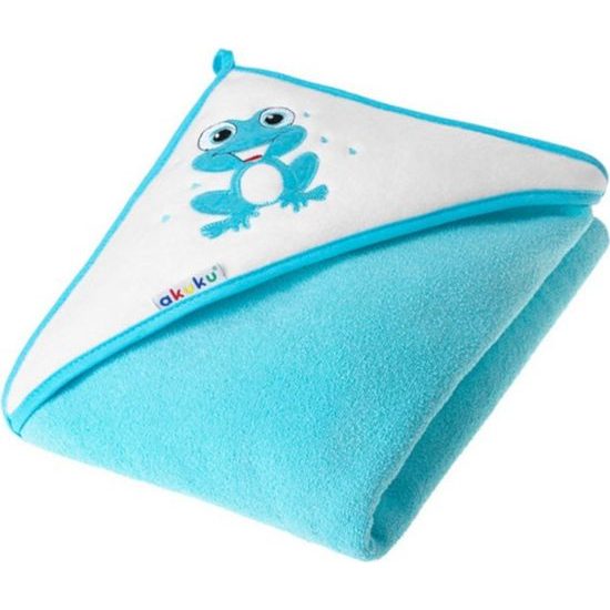 Dětská osuška s kapucí, Žabička modrá