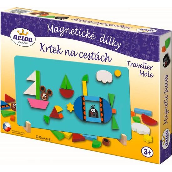 Magnetické dílky Krtek na cestách 31ks