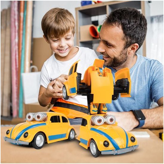 Robot transformer 2v1 Big Eyes Car v měřítku 1:24