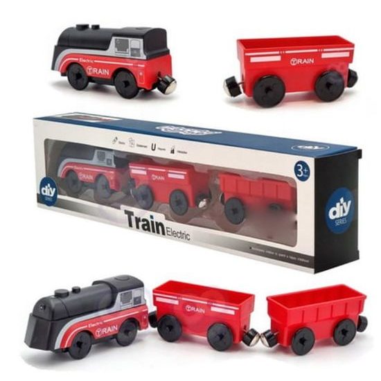 Doris lokomotiva na baterii se 2 vagóny DIY Train