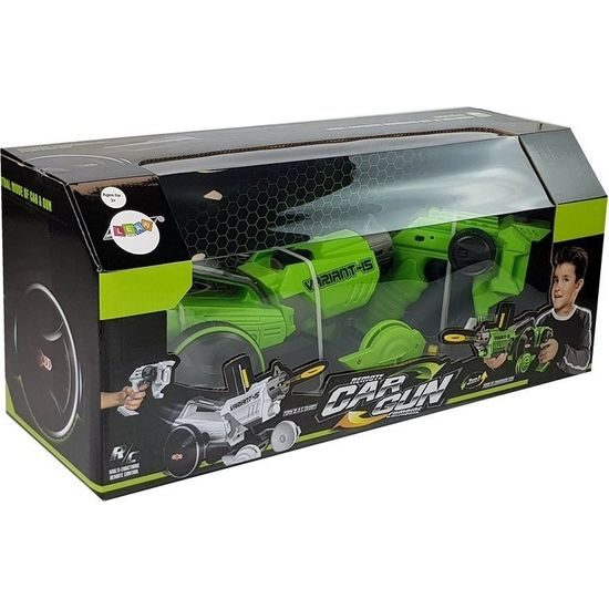 Auto na dálkové ovládání a pistole 2v1 zelené