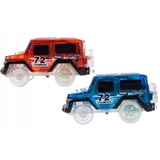 Svítící autodráha se 2 autíčky na baterie 360 dílků Glow Track