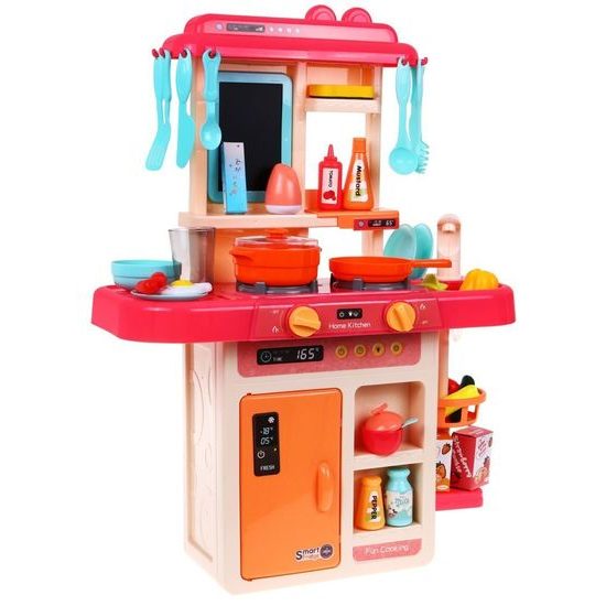 Dětská mini kuchyňka se zvuky a párou Little Chef- růžová