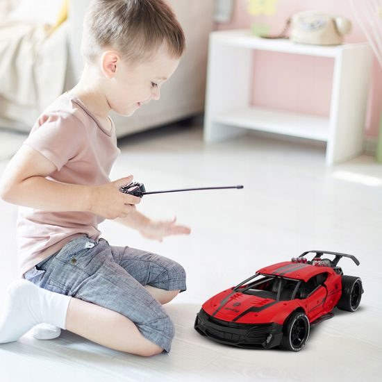 Auto na dálkové ovládání s kouřovým efektem Speed Phantom 1:14 červené