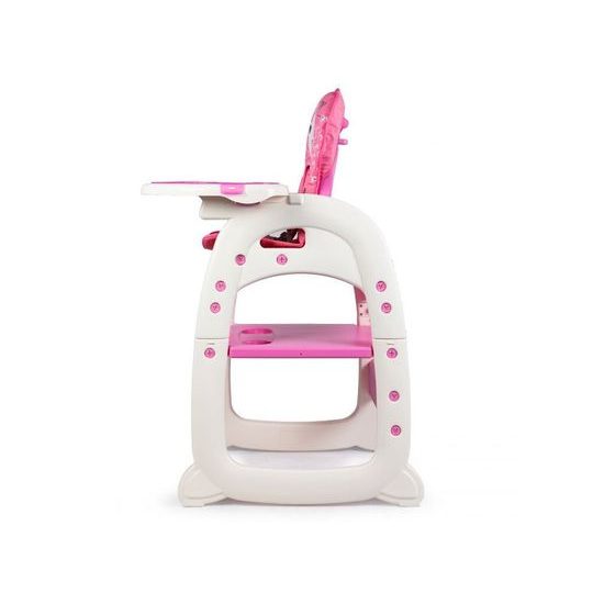 SMONTOVÁNO Ecotoys jídelní židlička 2v1 Kočička růžová