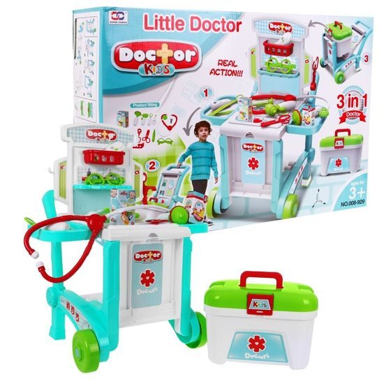 Majlo Toys dětský lékařský vozík 3v1 Little Doctor