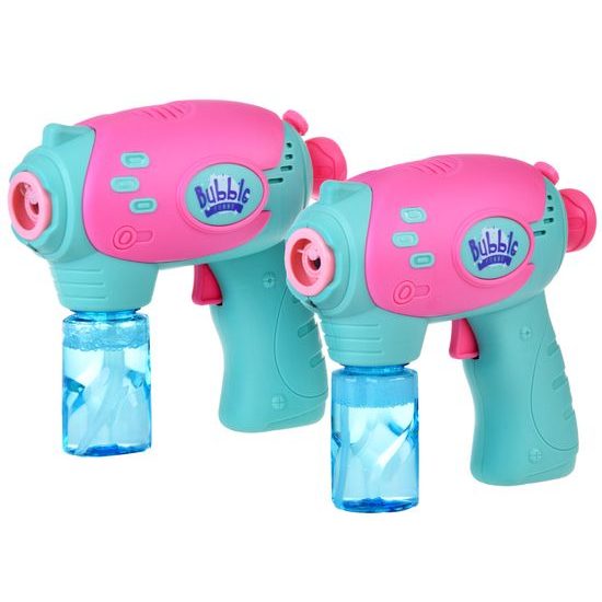 Sada 2 bublifuků na baterie Bubble Guns - růžová