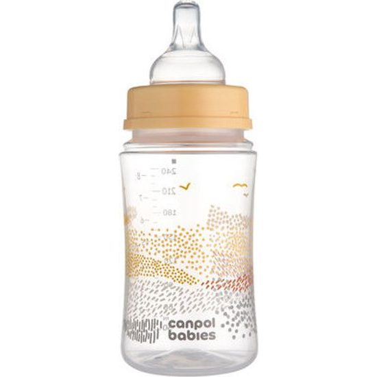CANPOL babies Antikoliková lahev EasyStart MOUNTAINS 240ml béžová