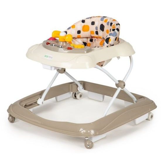 Ecotoys dětské vzdělávací chodítko hnědé