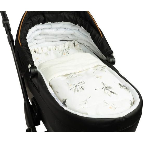Sada do kočárku Sensillo Velvet s volánky - olivy krémová