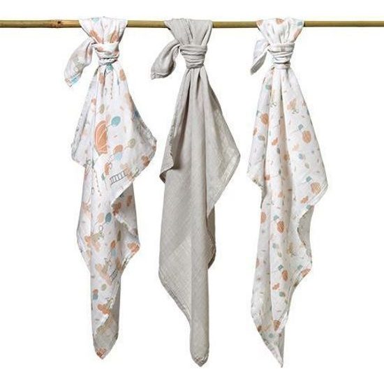 Bambusové plenky 3ks šedá