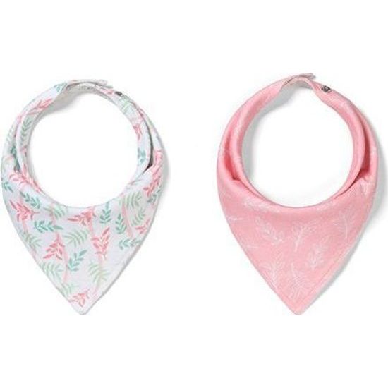 Dětský šátkový bryndáček - růžová 2ks