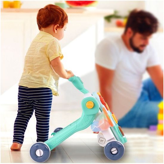 Haunger chodítko 2v1 s hracím stolečkem a košíkovou Active Table - zelené