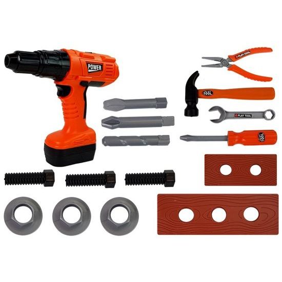 Sada dětského nářadí s vrtačkou na baterie v tašce Tool Set