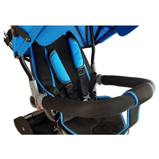 Majlo Toys tříkolka 2v1 s nafukovacími koly PRO600 modrá