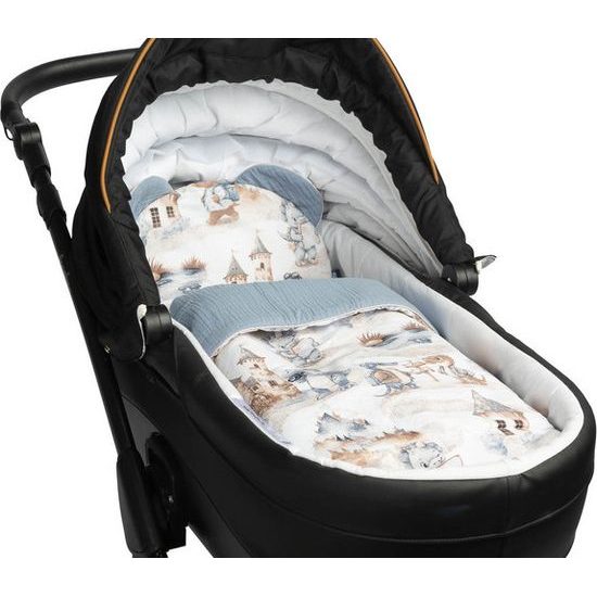 Mušelínová sada do kočárku Dráček jeans