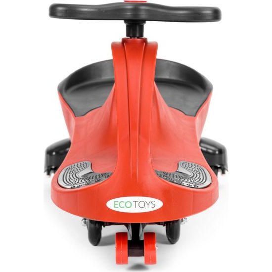 Ecotoys gravitační odrážedlo se svítícími koly Spinner - červené