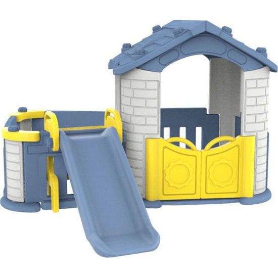 Zahradní domek pro děti se skluzavkou 3v1 modrá