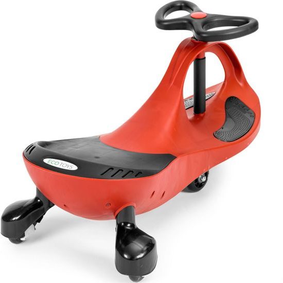 Ecotoys gravitační odrážedlo se svítícími koly Spinner - červené