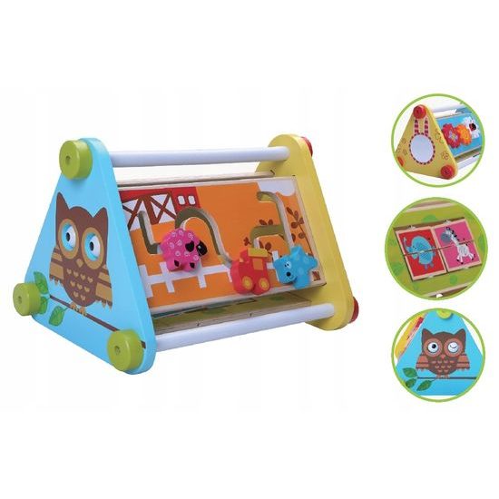 Ecotoys dřevěná edukační hračka 5v1 Sovička