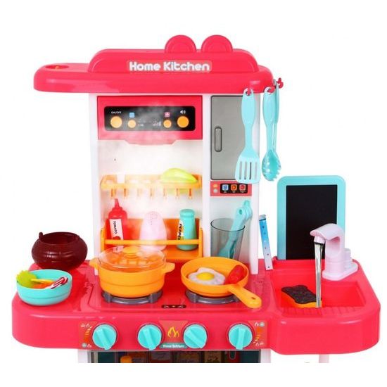 Majlo Toys dětská kuchyňka se zvuky a párou- růžová