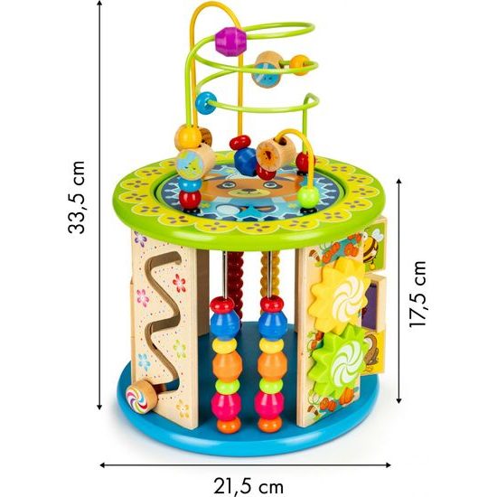 Ecotoys dřevěná edukační kostka s lovením rybek 7v1