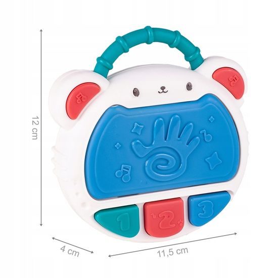 Interaktivní bubínek se zvuky a světly Myška modrá