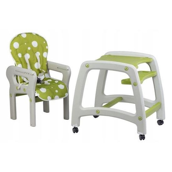 Ecotoys jídelní židlička s houpačkou 3v1 Green