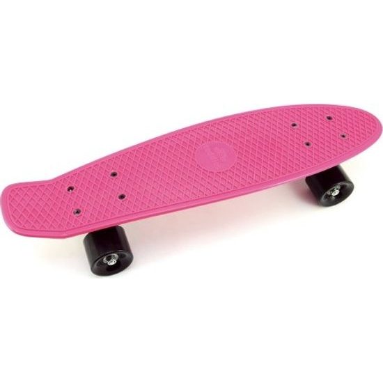 Skateboard - pennyboard - růžová barva, černá kola