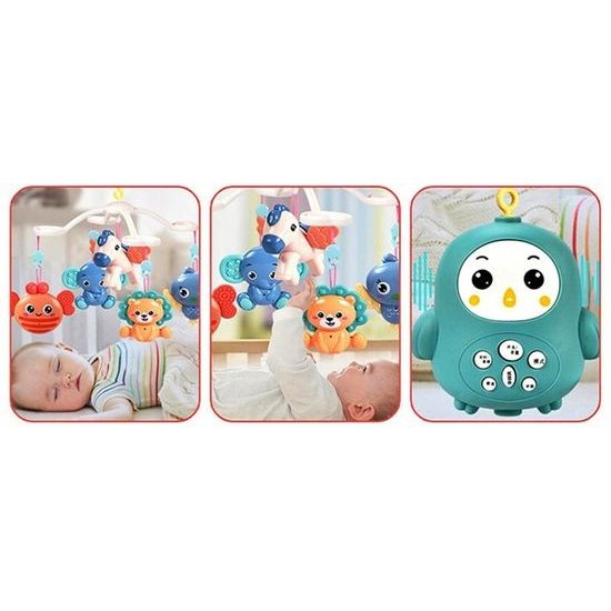 Doris kolotoč nad postýlku s melodiemi a dálkovým ovládáním Zvířátka