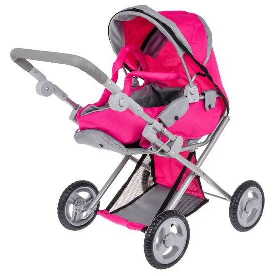 Alice kočárek pro panenky 9346 kombinovaný světle-růžový