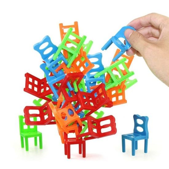 Dětská dovednostní hra Veselé židličky 18 součástí