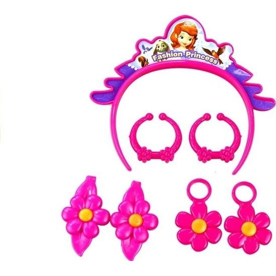 Sada doplňků na vlasy v růžovém kufříku