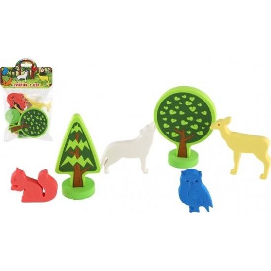 Pěnové vodplepky Zvířátka z lesa 9ks