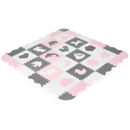 Ecotoys pěnová puzzle hrací deka Pink Puzzle 151 x 151 cm